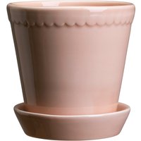 Blumentopf The Helena Glazed Pot inkl. Untersetzer quartz rose ⌀ 18 cm von Bergs Potter