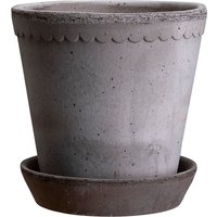 Blumentopf The Helena Raw Pot inkl. Untersetzer grey ⌀ 18 cm von Bergs Potter