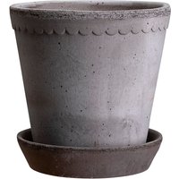 Blumentopf The Helena Raw Pot inkl. Untersetzer grey ⌀ 25 cm von Bergs Potter