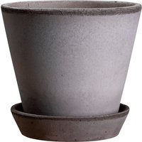 Blumentopf The Julie Raw Pot inkl. Untersetzer grey Ø 35 cm von Bergs Potter