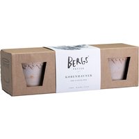 Blumentopf The Københavner Raw Pot inkl. Untersetzer 3er Set rose von Bergs Potter
