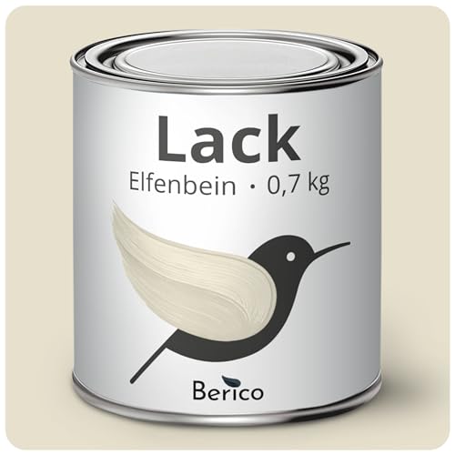 BERICO Lack - Elfenbein - 0,7 Kg - 3in1 Premium Acryllack & Buntlack - BE 400 - Für Innen und Außen von Berico