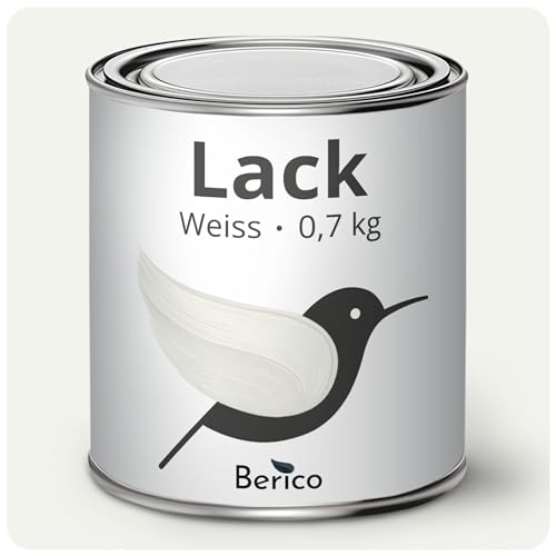 Berico Lack - Weiss - 0,7 Kg - 3in1 Premium Acryllack & Buntlack - BE 400 - Für Innen und Außen von Berico