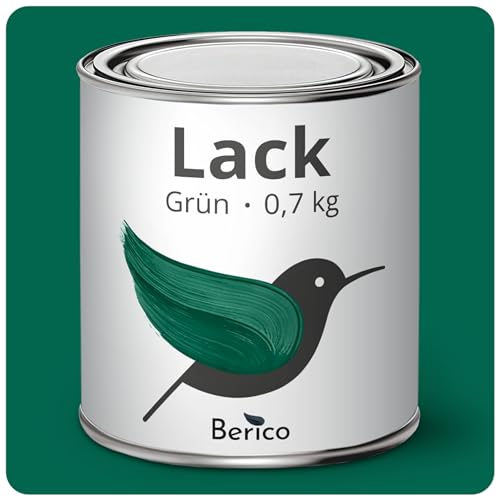 BERICO Lack - Grün - 0,7 Kg - 3in1 Premium Acryllack & Buntlack - BE 400 - Für Innen und Außen von Berico