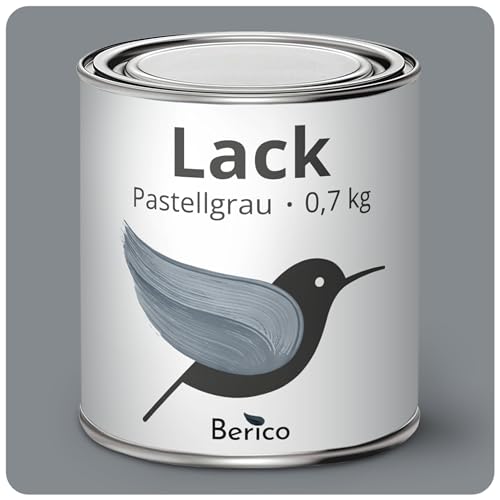 BERICO Lack - Pastellgrau - 0,7 Kg - 3in1 Premium Acryllack & Buntlack - BE 400 - Für Innen und Außen von Berico