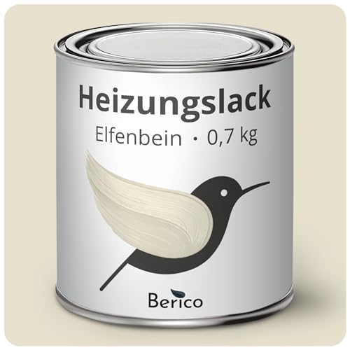 Berico Heizkörperlack - 0,7 Kg - Elfenbein Beige - BE 400 - Heizungslack, Heizungsfarbe, Heizkörperfarbe, Acryllack von Berico