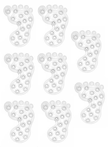 8X Anti-RUTSCH-Sticker Fuß für Badewanne Dusche Pads Duscheinlage Wanneneinlagen Badematte Antirutschmatte Aufkleber 2-Varianten 64 (Transparent) von Berilo