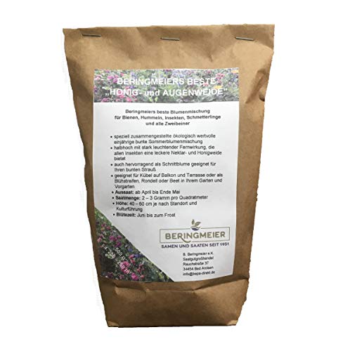 BERINGMEIERS BESTE | HONIG- und AUGENWEIDE | Bienenwiese | Blumenwiese | Blumen Saatgut für ca 125m² | 250 Gramm BERINGMEIERS BESTE | HONIG- und AUGENWEIDE | Bienenwiese | Blumenwiese | Blumen Saatgut für ca 125m² | 250 Gramm von Beringmeier Samen und Saaten
