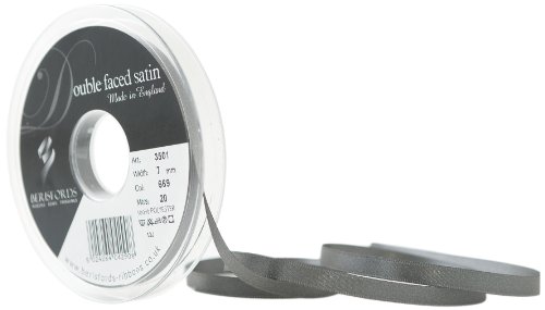 Berisfords 3501 Doppelseitiges Satinband, Polyester, Smoked Grey, 7 mm, 20 Berisfords 3501 Doppelseitiges Satinband, Polyester, Smoked Grey, 7 mm, 20 von Berisfords
