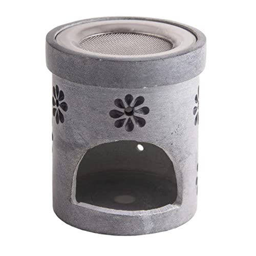 Berk Räucherstövchen mit Edelstahlsieb Zartes Blümlein, ST-199 aus Speckstein Naturstein für Körper, Geist und Seele Berk Räucherstövchen mit Edelstahlsieb Zartes Blümlein, ST-199 aus Speckstein Naturstein für Körper, Geist und Seele von Berk