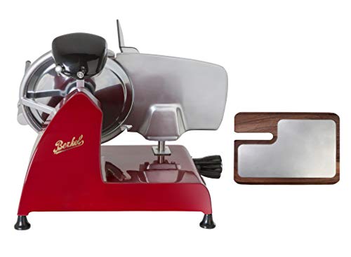 BERKEL - Allesschneider Red Line 250 + Schneidebrett aus Esche und Edelstahl (Rot) von Berkel