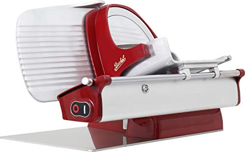 Berkel Home Line 250 Lebensmittelschneider, rot, 25,4 cm Klinge, elektrischer Lebensmittelschneider, für Prosciutto, Fleisch, Aufschnitt, Fisch, Schinken, Käse, Brot, Obst und Gemüse von Berkel