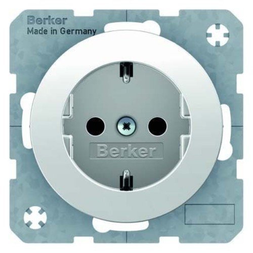 BERKER Steckdose R.1/R.3 polarweiß, glänzend 47432089 von Berker