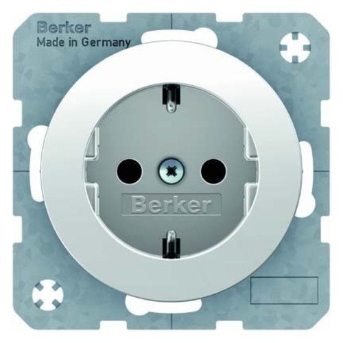 Berker Steckdose R.1/R.3 polarweiß, glänzend 47432089 von Berker