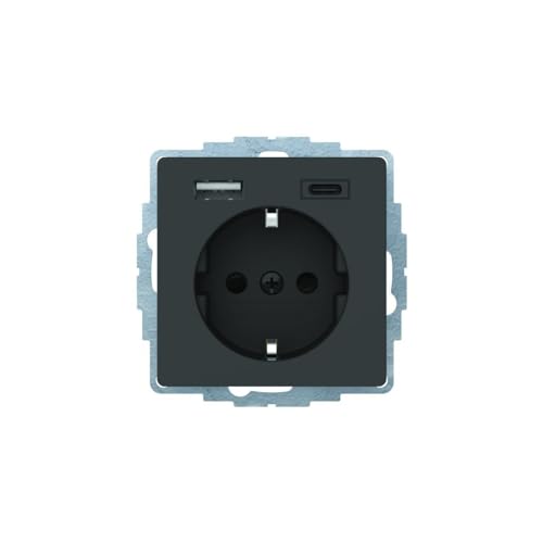 BERKER Steckdose SCHUKO/USB A-C Q1/Q3 anth.samt 48046086 BERKER Steckdose SCHUKO/USB A-C Q1/Q3 anth.samt 48046086 von Berker