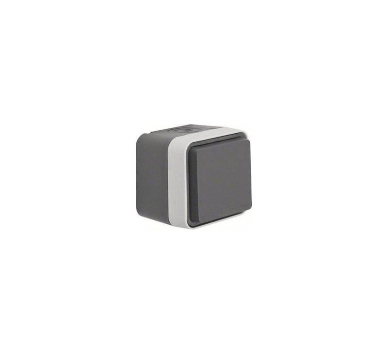 Berker Berker 47403515 Steckdose SCHUKO m.Klappdeckel Ap W.1 grau Mehrfachsteckdose von Berker