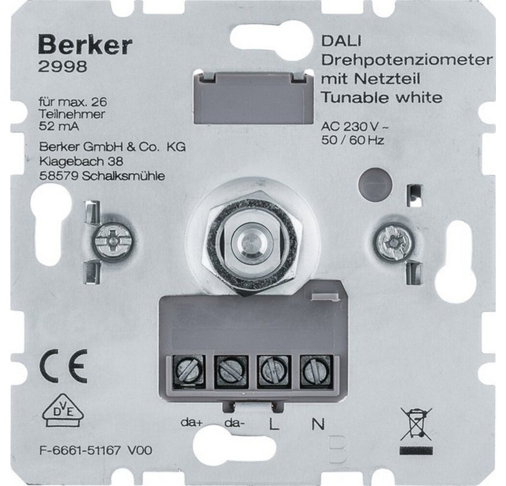 Berker Klemmen Berker DALI Drehpotenziometer 2998 von Berker