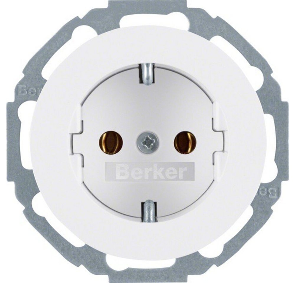 Berker Klemmen Berker SCHUKO-Steckdose pows/gl 47452089 von Berker