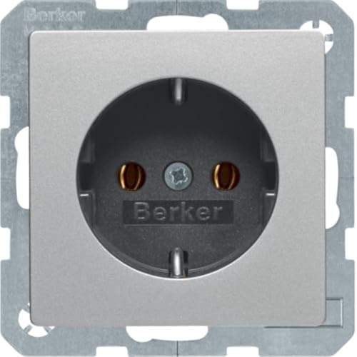 Berker SCHUKO-Steckdose alu/Lack 47436084 Q.1;Q.3 Steckdose 4011334443469 von Berker