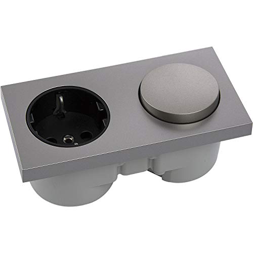 Berker Schalter und Steckdose Integro Pure schwarz | mit Sekundärleitung | Kunststoff Edelstahl Effekt Berker Schalter und Steckdose Integro Pure schwarz | mit Sekundärleitung | Kunststoff Edelstahl Effekt von Berker