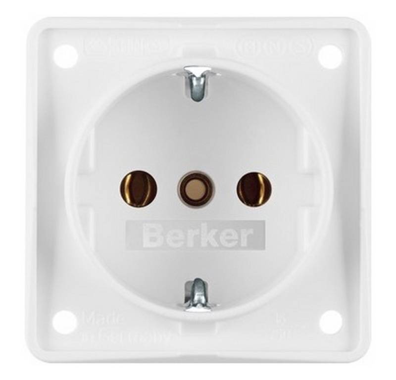 Berker Unterputz-Steckdose, 1f polarweiß matt INTEGRO Einbau IP44 horizontal/vertikal Vollplatte Berker Unterputz-Steckdose, 1f polarweiß matt INTEGRO Einbau IP44 horizontal/vertikal Vollplatte von Berker
