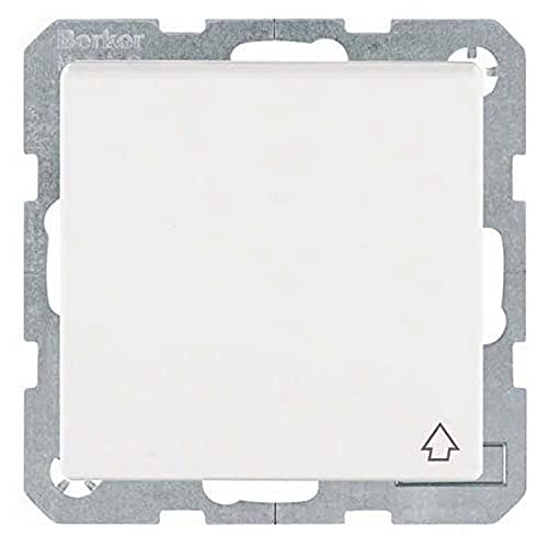 Berker-Up Steckdose, Klappdeck. Polarweiß Samt, Berker Q.1/Q.3 von Berker