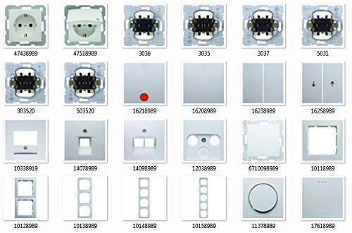 Berker polarwei glnzend S.1, Schalter & Steckdosen - Set Auswahl von Berker