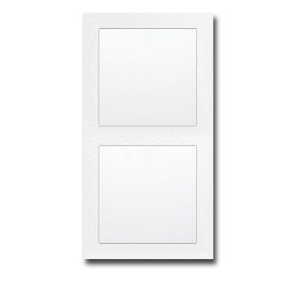 Komplett-Set Berker S.1 Abdeckrahmen, 2-fach - Polarweiß, glänzend mit 2x Wippe + 2x Einsatz, Wippschalter, Aus/Wechsel -BERKER- -weiß- von Berker