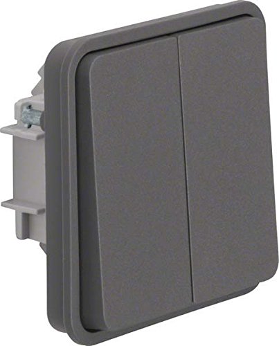 Berker Serienschaltereinsatz 30553515 lichtgrau Installationsschalter, White von Berker