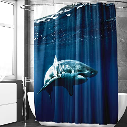 Berkin Arts Badezimmer Duschvorhang-Set 180 x 180 cm Wasserdichtes Polyester mit Haken Massurrealismus EIN Sharknado-Bad im Premium-Bad-Design von Berkin Arts