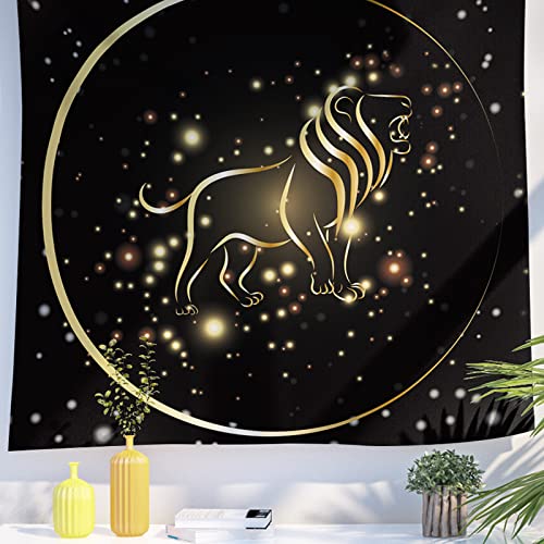 Berkin Arts Decor Wandteppich zum Aufhängen, Hintergrund aus hochwertigem Polyesterstoff Weltraumkunst Verziertes galaktisches Gold Goldener Stoffhintergrund 150 x 200 CM von Berkin Arts