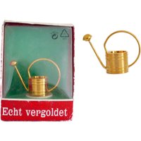 Miniatur Vergoldete Gießkanne/Echte Mini Gießkanne, in Original Deutschem Karton von Berlinattic