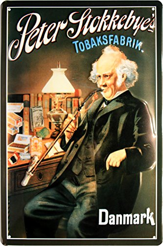 Peter Stokkebyes Tabak geprägt Nostalgie Reklame Blechschild 20x30 Blech 489 von Blechschild 20 x 30 cm