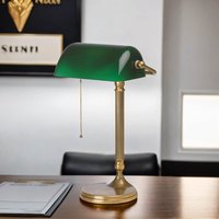 Bankerleuchte W7 aus echtem Messing von Berliner Messingleuchten GmbH