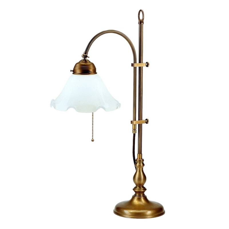 Berliner Messinglampen Tischleuchte Lampe Ernst Messing Weiß Verstellbar B-Ware von Berliner Messinglampen