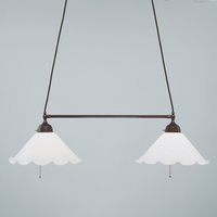 Jugendstil Hängeleuchte 2-fl Antik Messing D1 von Berliner Messingleuchten GmbH