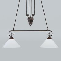 Jugendstil Pendelleuchte E27 Antik von Berliner Messingleuchten