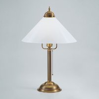 Jugendstil Tischleuchte V4 Echtmessing Zug von Berliner Messingleuchten GmbH