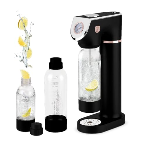 BERLINGER HAUS Sodabar Soda Maker + 2 Bottles Black Rose Collection | Umweltfreundlich und Benutzerfreundlich von Berlinger Haus