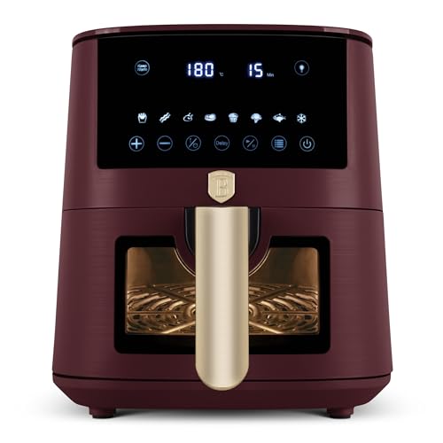 Berlinger Haus Air fryer/Digitale Heißluftfritteuse 5L Ofen/Mit 8 automatische Kochfunktion/Touchdisplay 8 Programme/1400 W/Gesundes Kochen ohne Öl und Fett/Leonardo Collection von Berlinger Haus