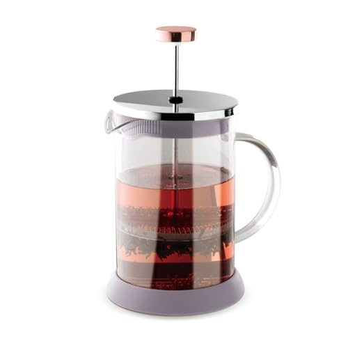 Berlinger Haus French Press Kaffeebereiter | 600 ml Borosilikatglas mit Edelstahlfilter | Stilvolles Design in Taupe | Hitzebeständig & leicht zu reinigen | Taupe Collection von Berlinger Haus