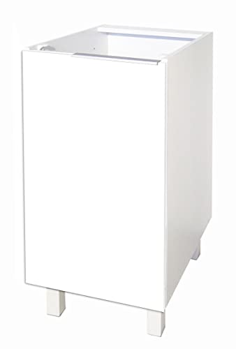 Berlioz Creations CP4BBM Unterschrank für Küche mit Tür, in sehr mattem Weiß, 40 x 52 x 83 cm, 100 Prozent französische Herstellung von Berlioz Créations