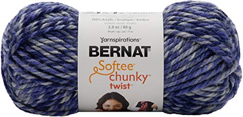 Bernat 587641 Softee Chunky Twist SB Garn, midnight, By The Yard, 77 Meter von Bernat