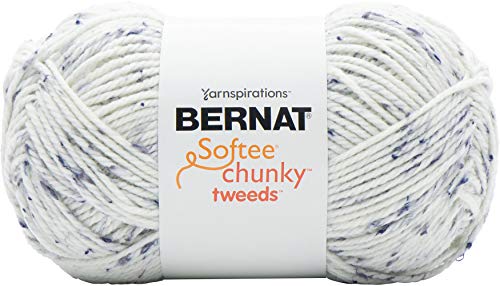 Bernat 587751 Softee Chunky Tweeds BB Garn, Midnight White, Einheitsgröße, 226 Meter von Bernat