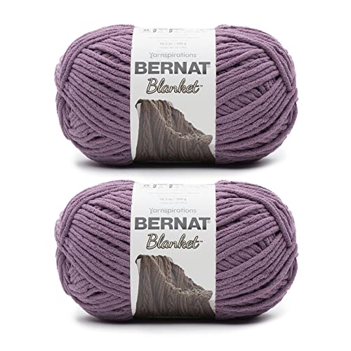 Bernat Blanket Shadow Purple Garn – 2 Packungen mit 300 g – Polyester – 6 super sperrig – 220 Meter – Stricken/Häkeln von Bernat