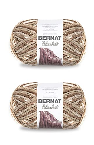 Bernat Blanket Sonoma Garn – 2 Packungen mit 300 g – Polyester – 6 super sperrig – 220 Meter – Stricken/Häkeln von Bernat