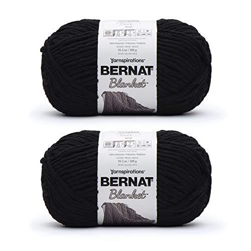 Bernat Decken-Kohlegarn, 2 Stück, 300 g, Polyester, 6 Super sperrig, 220 Meter, Stricken/Häkeln von Bernat