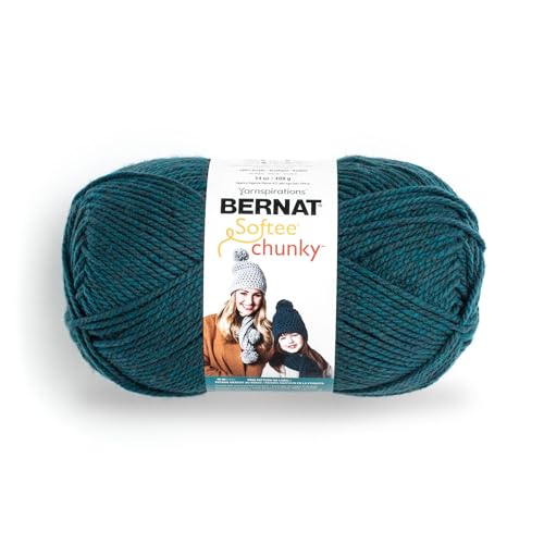 Bernat Softee Chunky BB Blaugrünes Garn – 1 Packung mit 400 g – Acryl – #6 Super Bulky – 400 Meter – Stricken, Häkeln und Basteln von Bernat