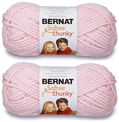 Bernat Softee Chunky Garn, Babyrosa, Einzelknäuel, 2er-Pack Bernat Softee Chunky Garn, Babyrosa, Einzelknäuel, 2er-Pack von Bernat