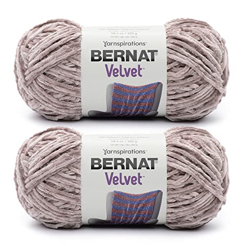 Bernat Velvet Taupe Coffee Garn – 2 Packungen mit 300 g – Polyester – 5 sperrig – Stricken/Häkeln von Bernat